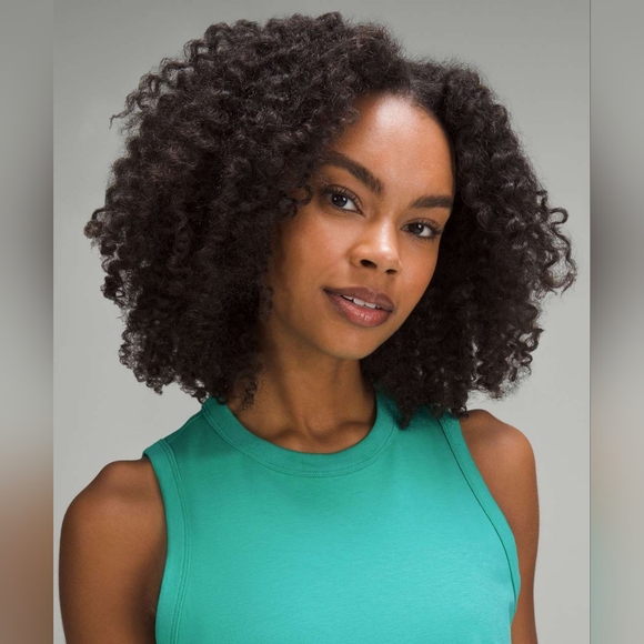 Lululemon Classic-Fit Cotton-Blend Tank Top Kelly Green, EUC - Picture 3 of 6